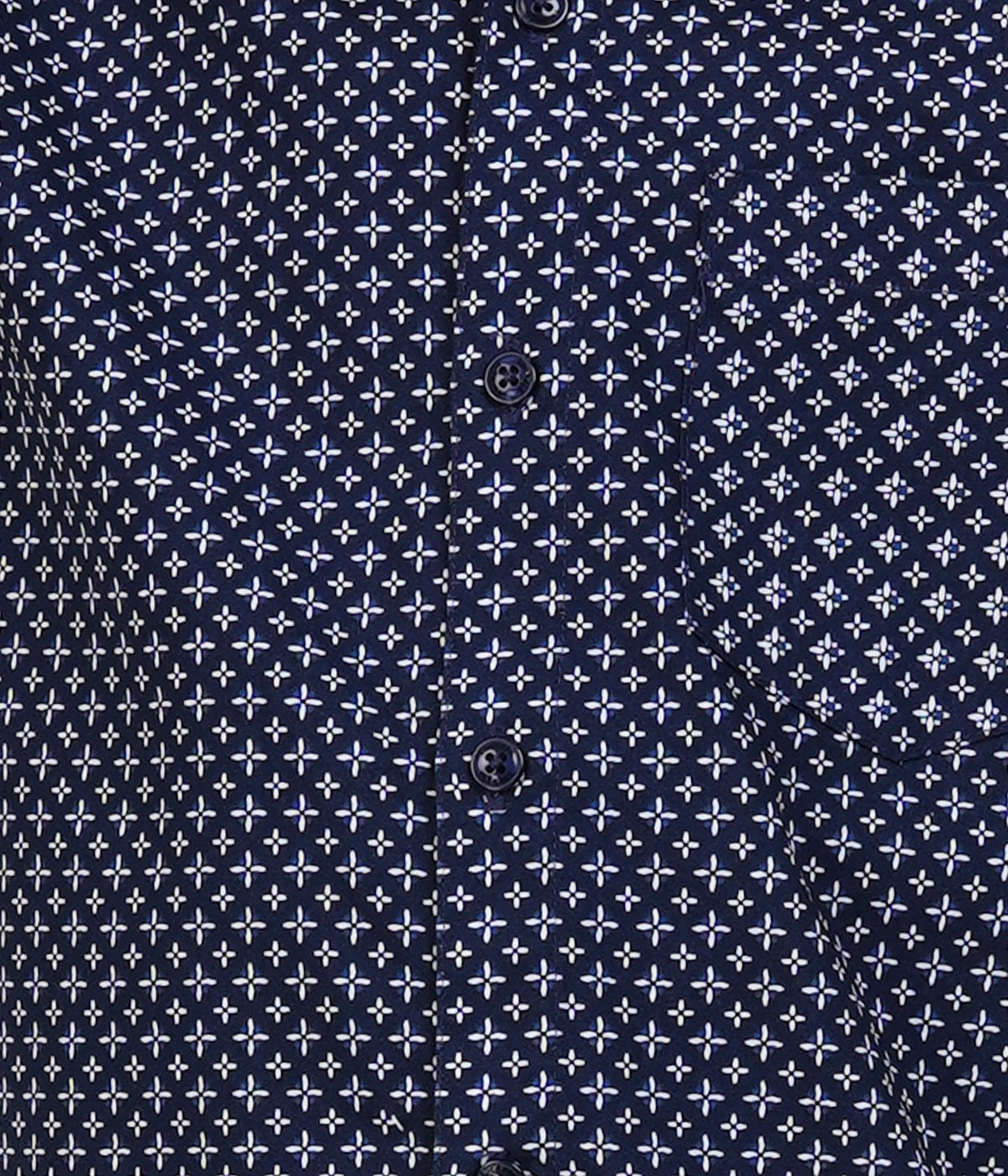 Boys Navy Blue Anchor Printed Casual Shirt
