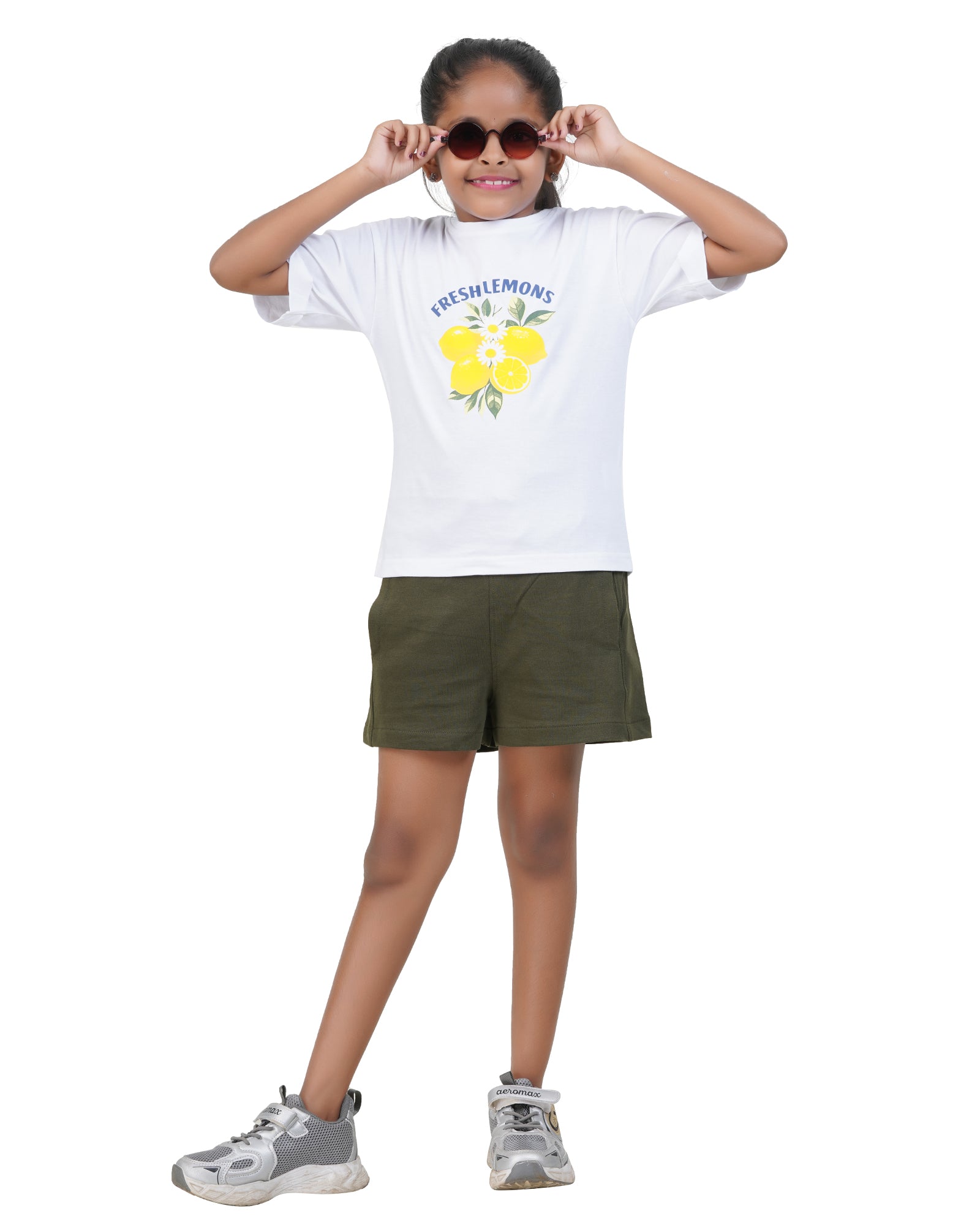 Fresh Lemons Graphic Print White T-Shirt