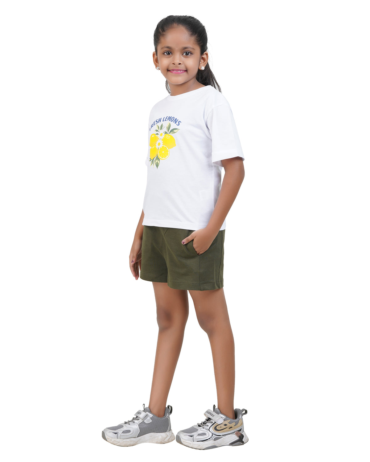Fresh Lemons Graphic Print White T-Shirt