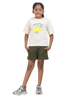 Fresh Lemons graphic print kids t-shirt