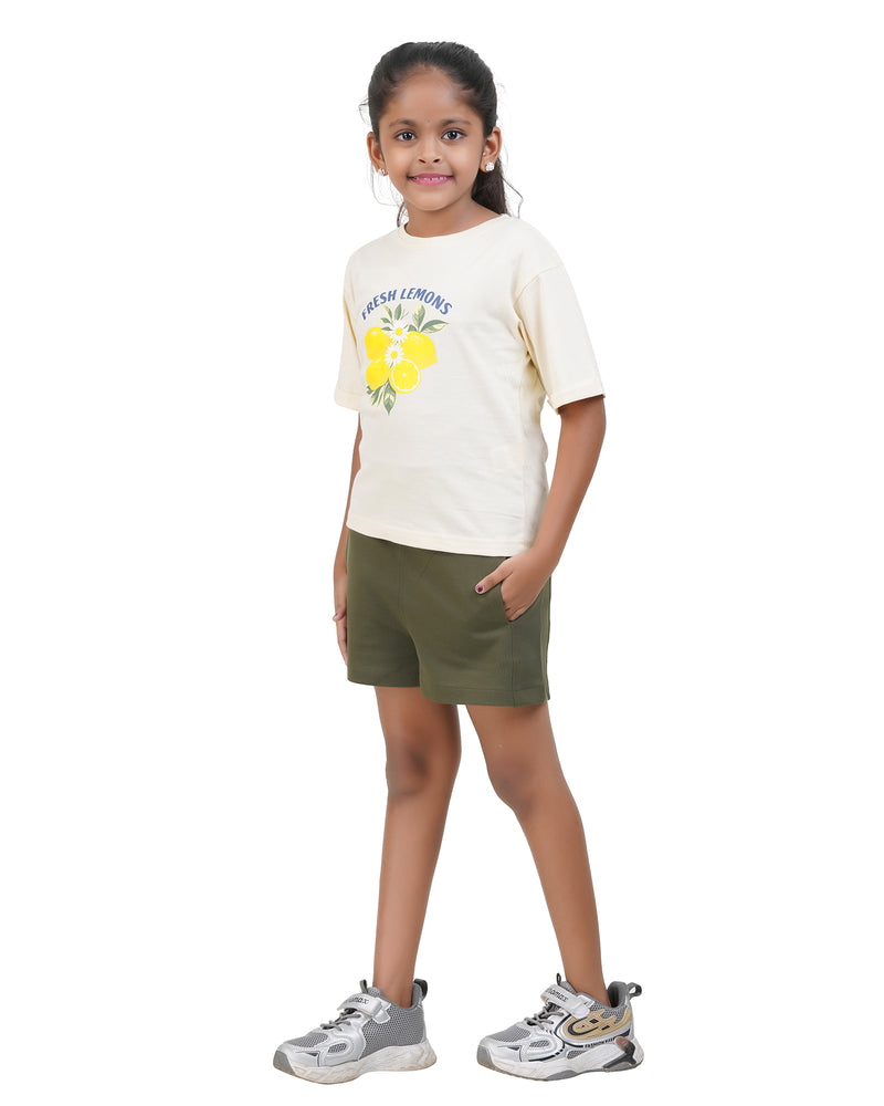 Fresh Lemons graphic print kids t-shirt