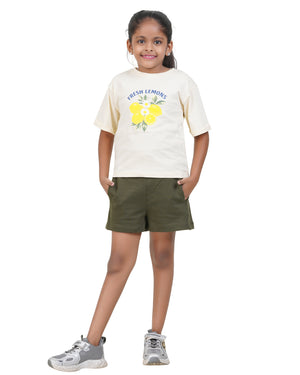 Fresh Lemons graphic print kids t-shirt