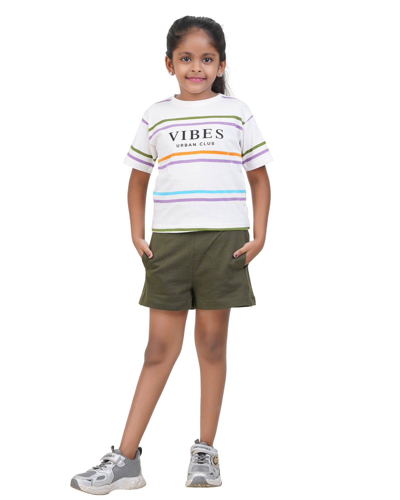 Kids Vibes Urban Club Striped T-Shirt