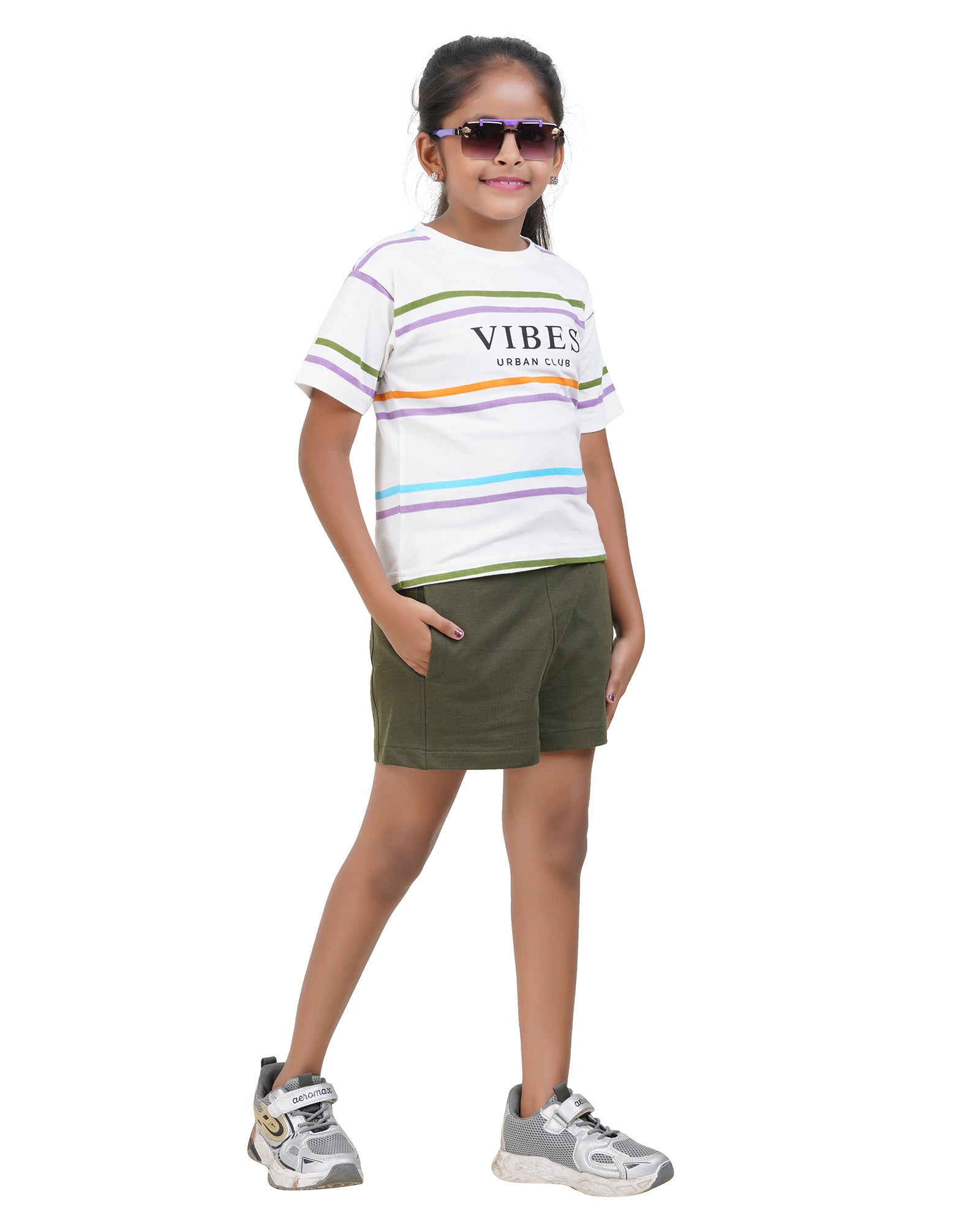 Kids Vibes Urban Club Striped T-Shirt