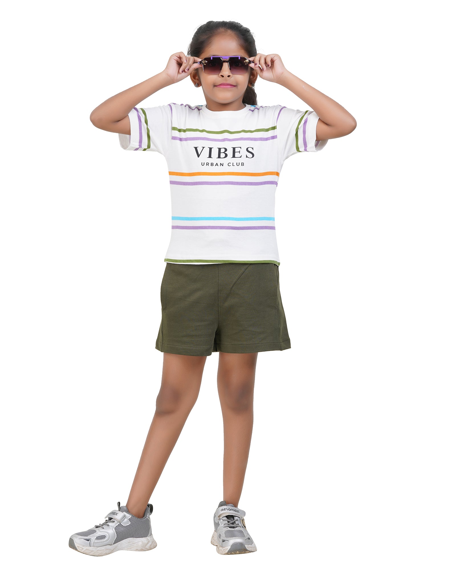 Kids Vibes Urban Club Striped T-Shirt