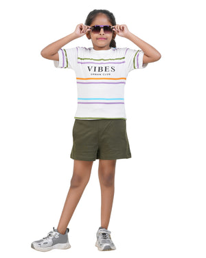 Kids Vibes Urban Club Striped T-Shirt