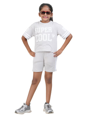 Girls Super Cool T-Shirt Shorts Set