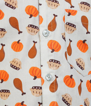 Cream Printed Casual Shirt
