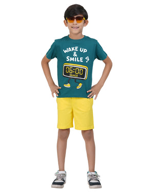 Printed T-shirt With Shorts Set.