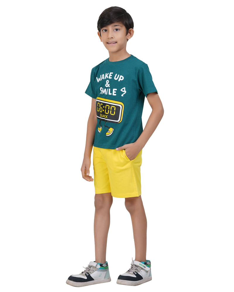 Printed T-shirt With Shorts Set.
