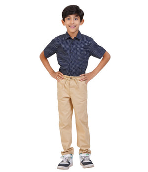 Boys' Cotton Blend Woven Pull-On Trousers